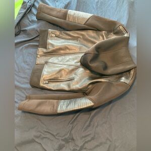 Black man’s motorcycle jacket